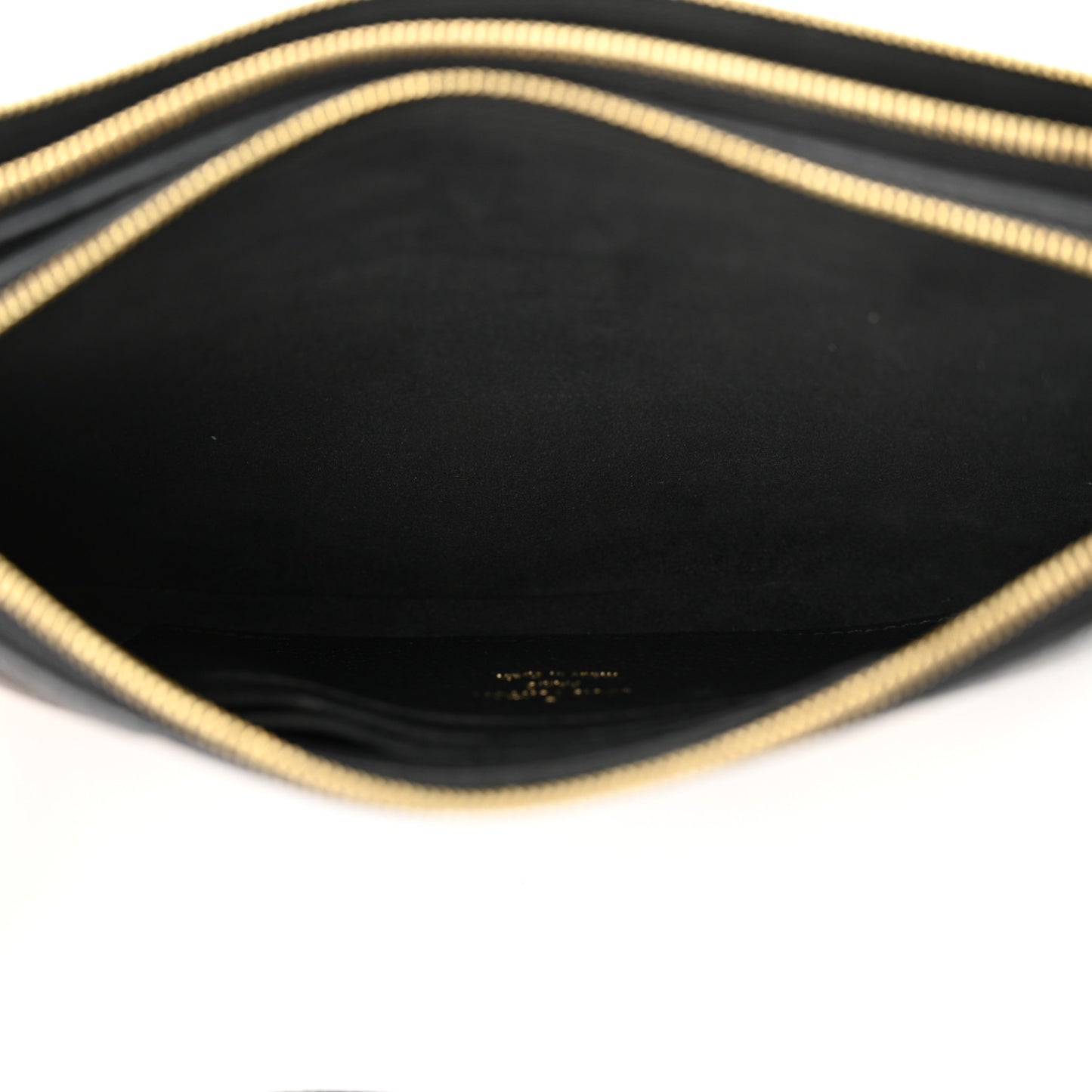 Empreinte Monogram Giant Double Zip Pochette Black Cream
