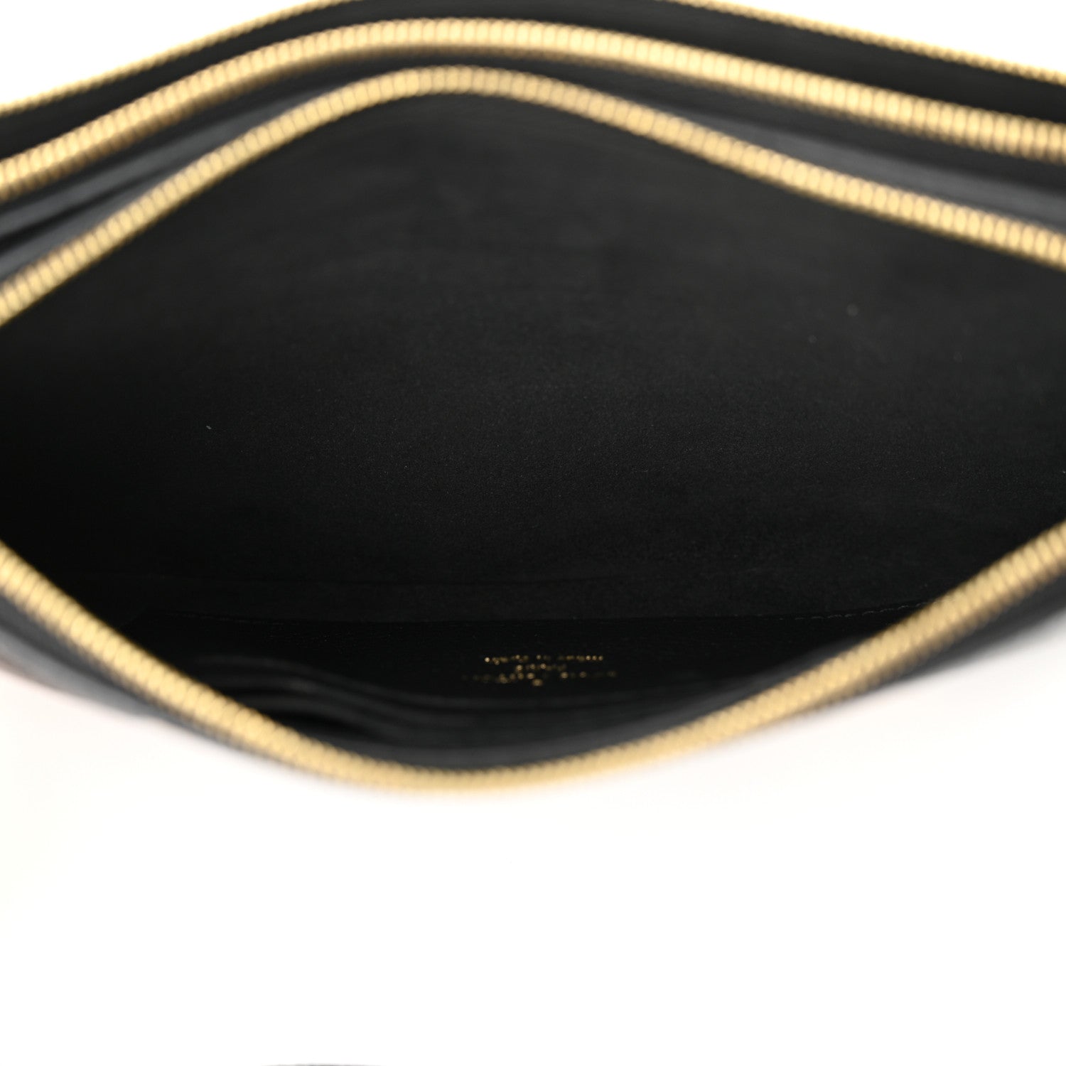 Louis Vuitton Empreinte Monogram Giant Double Zip Pochette Black Cream 6 of 11