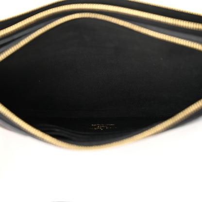 Louis Vuitton Empreinte Monogram Giant Double Zip Pochette Black Cream 6 of 11