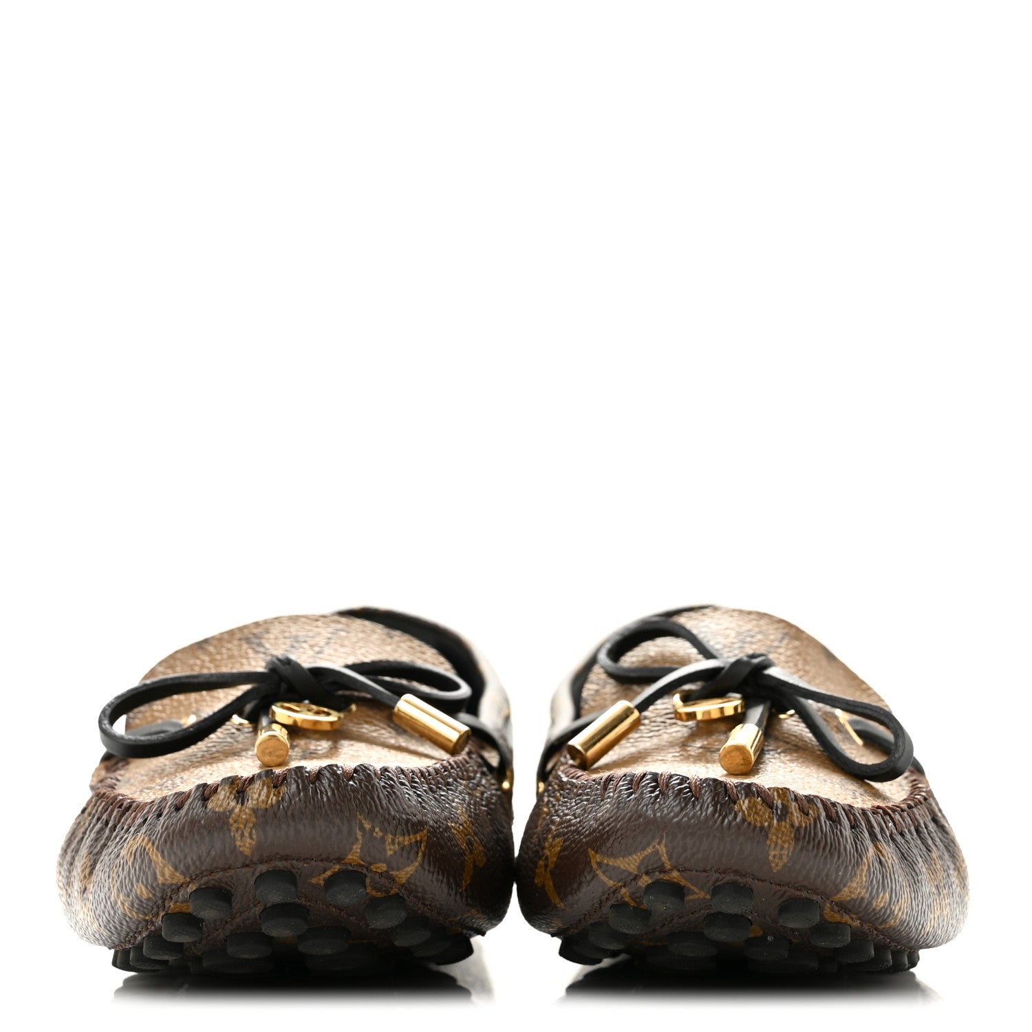 Louis Vuitton Patent Reverse Monogram Gloria Loafers 37 3 of 10