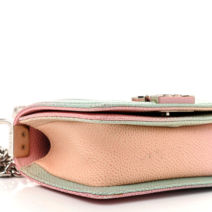Chanel Caviar Quilted Mini Cuba Rainbow Boy Flap Pink Multicolor 9 of 11