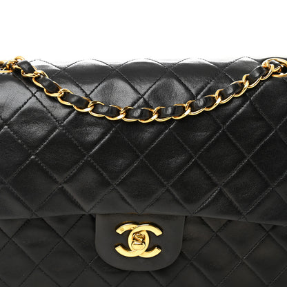 Chanel Lambskin Quilted Medium Double Flap Black 8 of 10