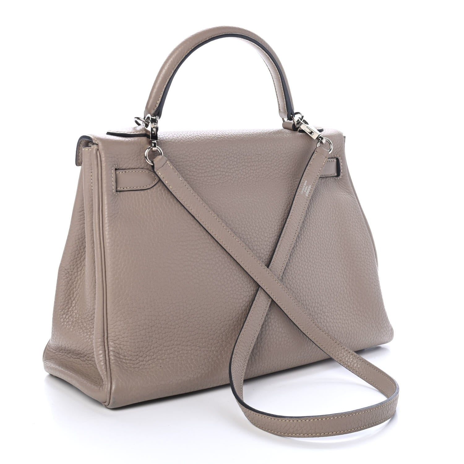 Hermes Taurillon Clemence Kelly Retourne 32 Gris Tourterelle 2 of 8