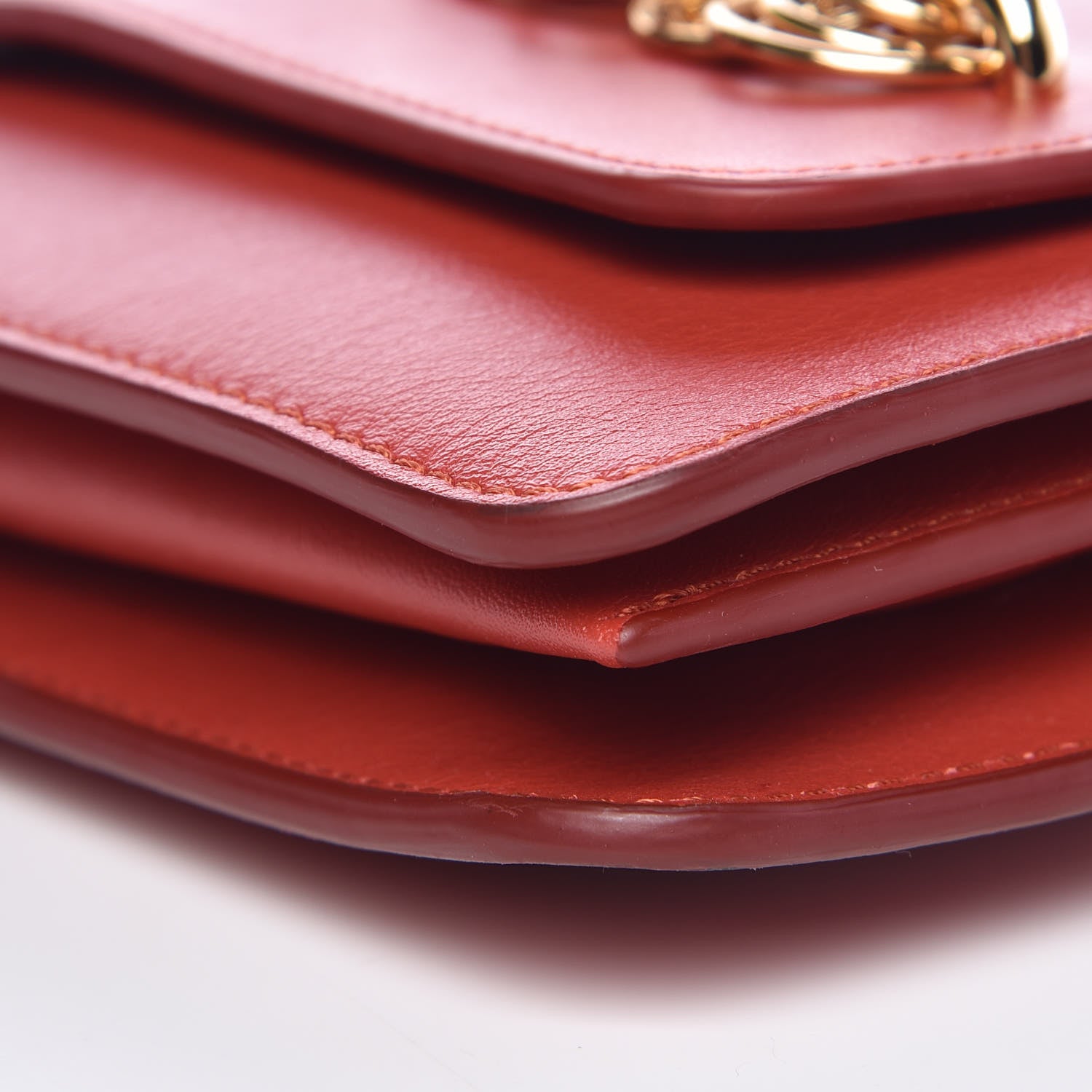 Chloe Calfskin Drew Bijou Clutch Earthy Red 10 of 11