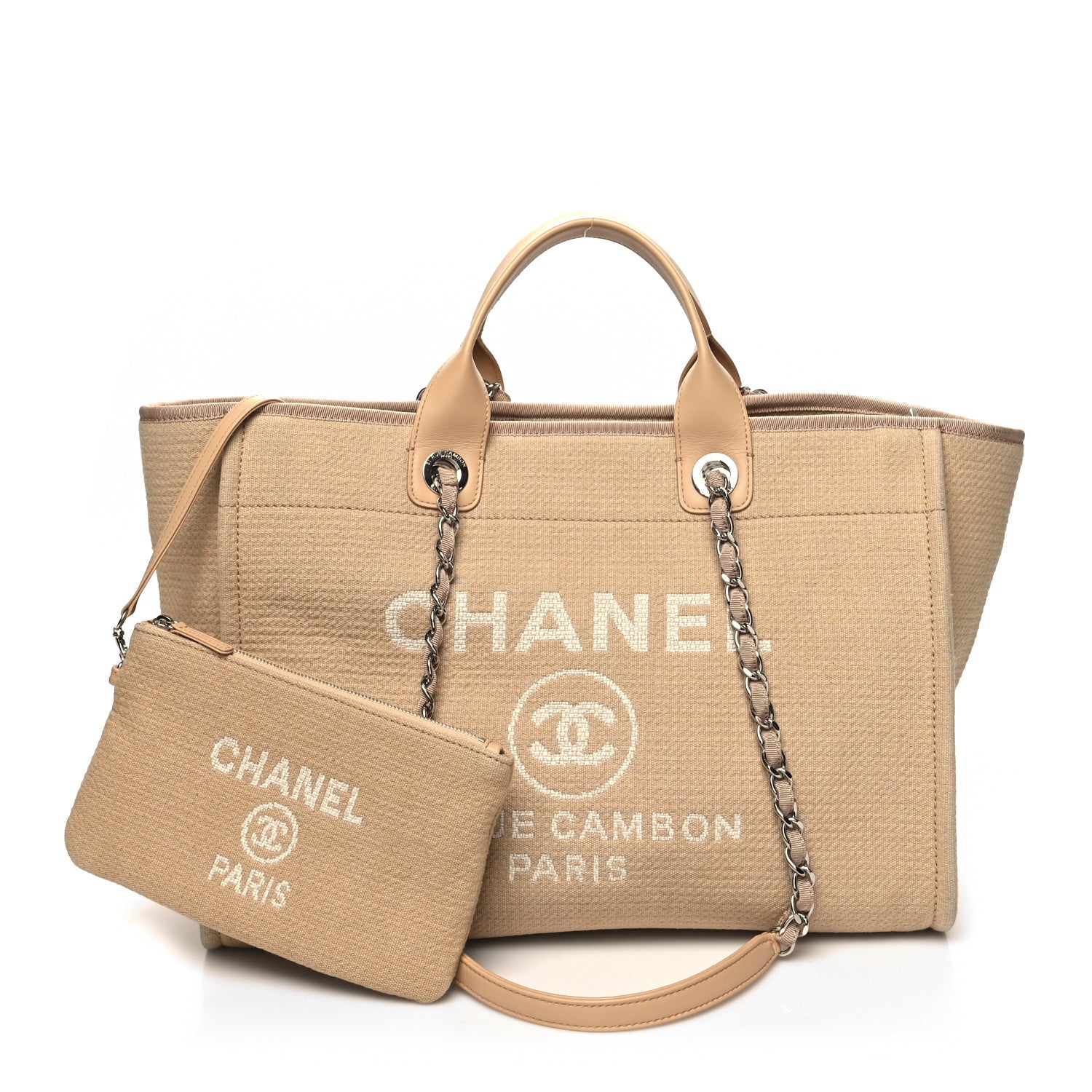 Chanel Mixed Fibers Medium Deauville Tote Beige 1 of 16