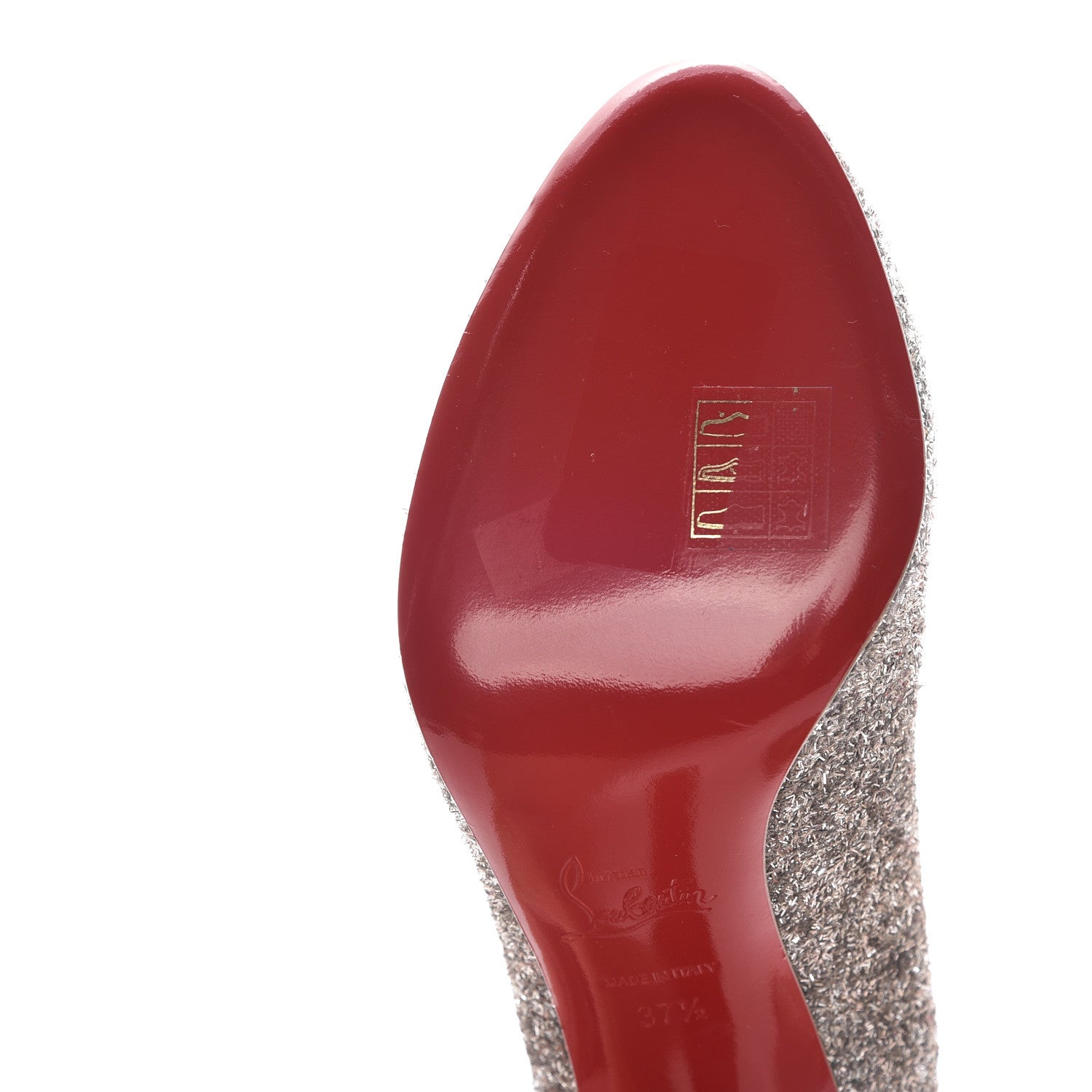 Christian Louboutin Glitter Givre Fifille 100 Pumps 37.5 Perle 8 of 9