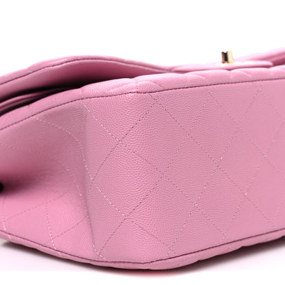 Chanel Caviar Quilted Jumbo Double Flap Pink 9 of 11