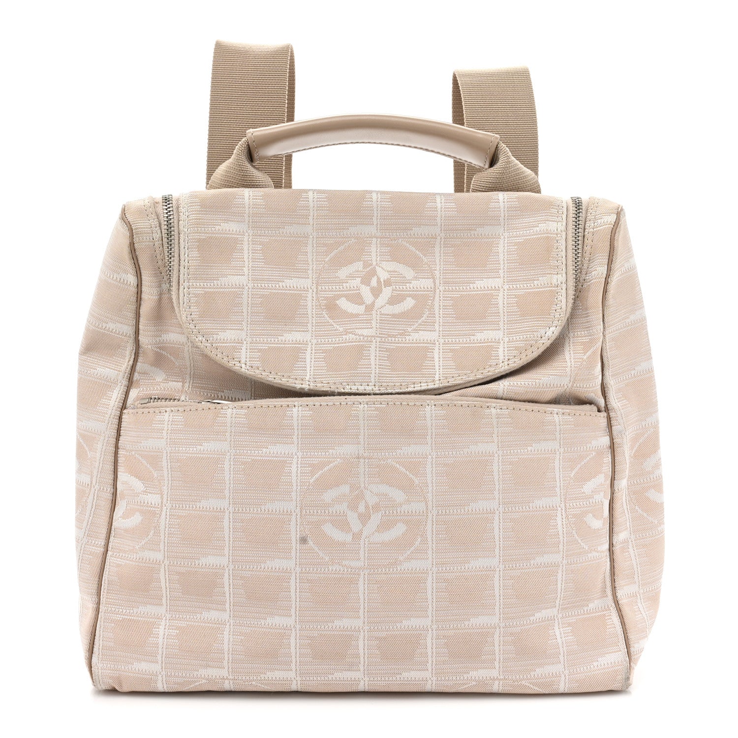 Chanel Nylon Travel Backpack Beige 1 of 14