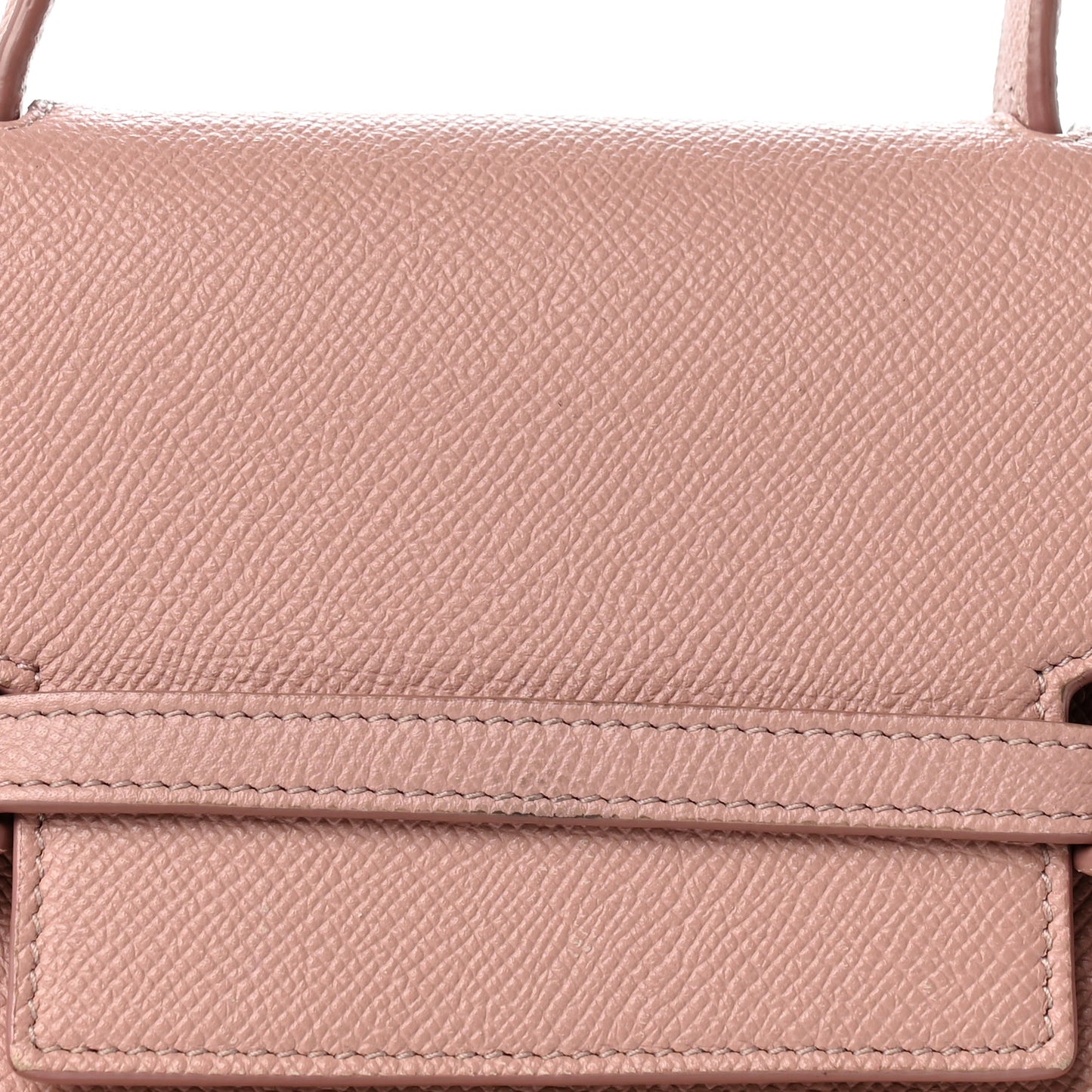 Grained Calfskin Nano Belt Bag Vintage Pink