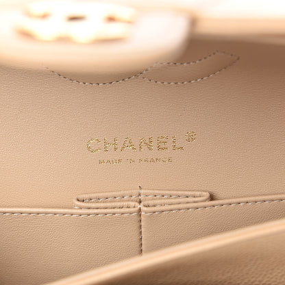 Chanel Caviar Quilted Medium Double Flap Beige Clair 6 of 13