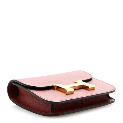 Hermes Evercolor Constance Slim Wallet Rouge H 5 of 9