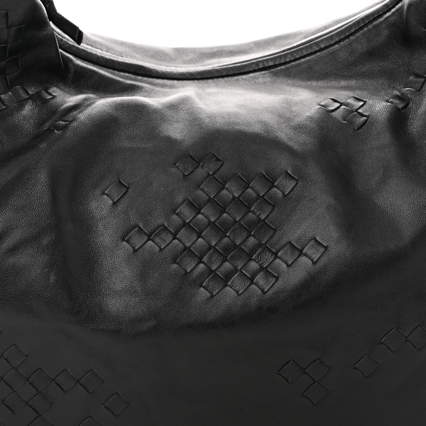 Nappa Intrecciato Patchwork Large Hobo Black