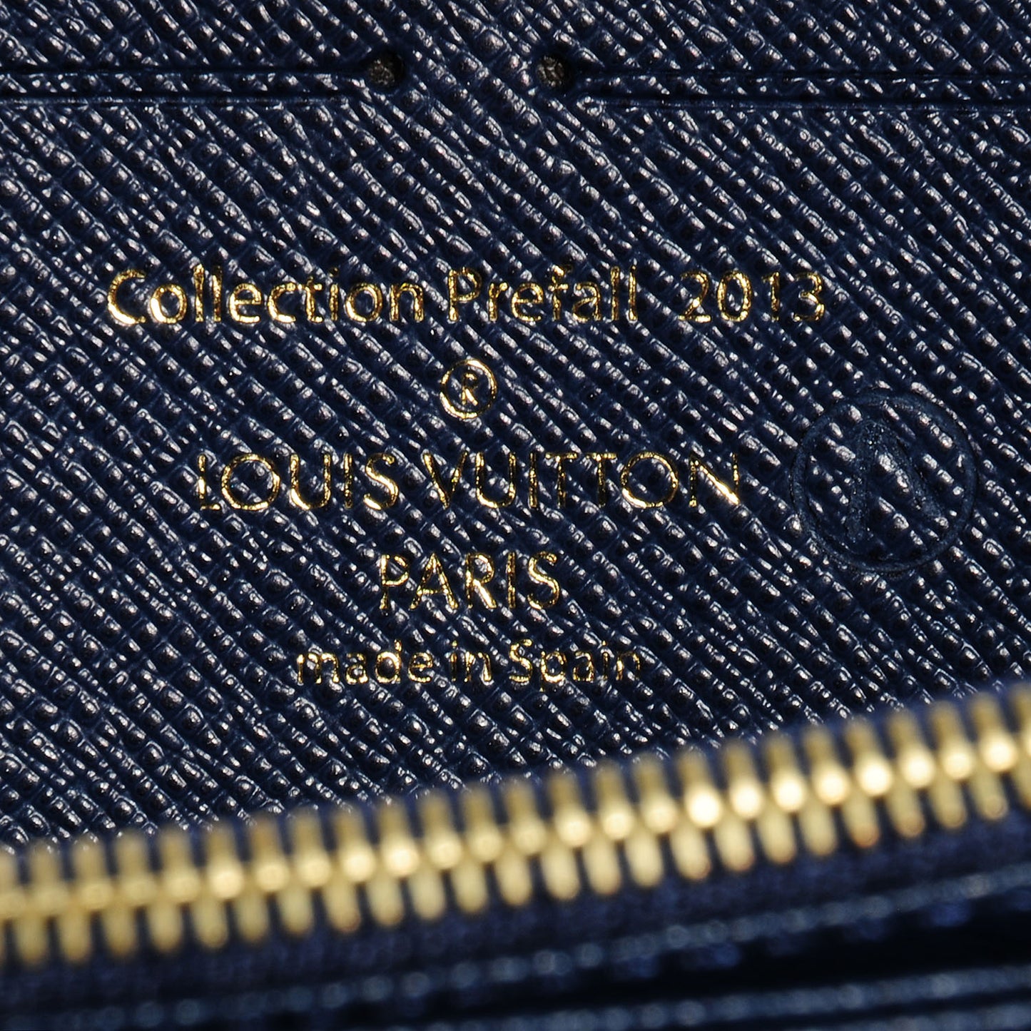 Damier Paillettes Zippy Wallet Blue