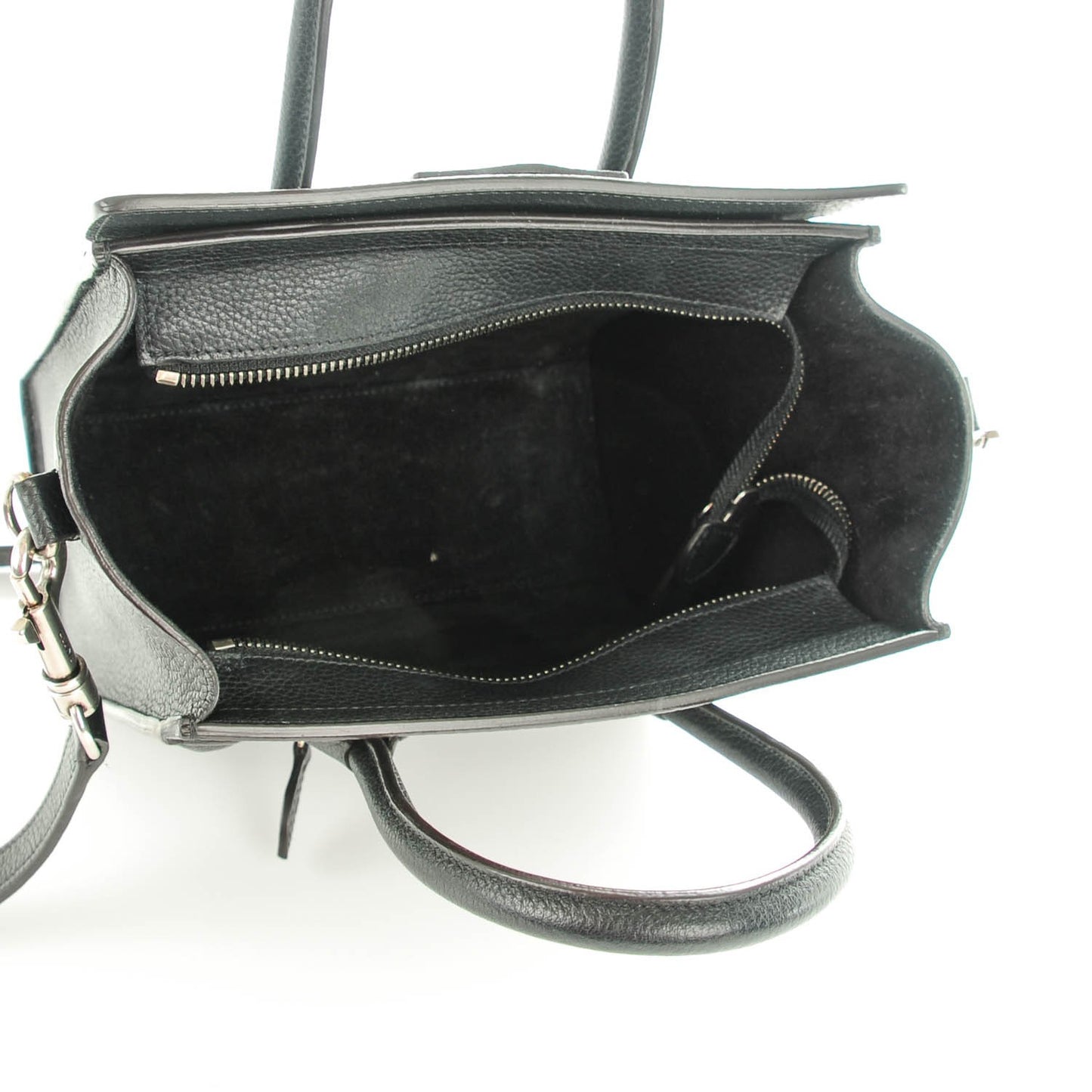 Drummed Calfskin Nano Luggage Black