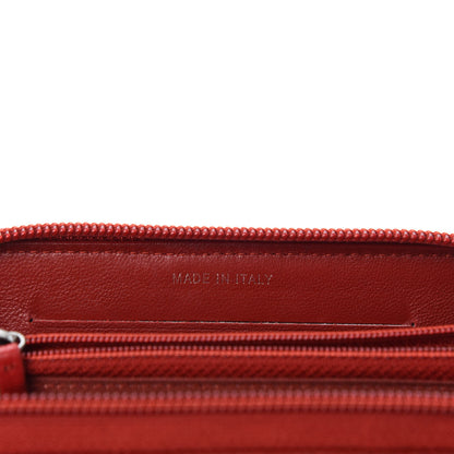 Chanel Caviar Quilted Small Boy Zip Around Wallet Dark Red 7 of 8