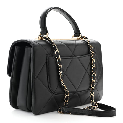 Chanel Lambskin Quilted Medium Trendy CC Flap Dual Handle Bag Black 3 of 11
