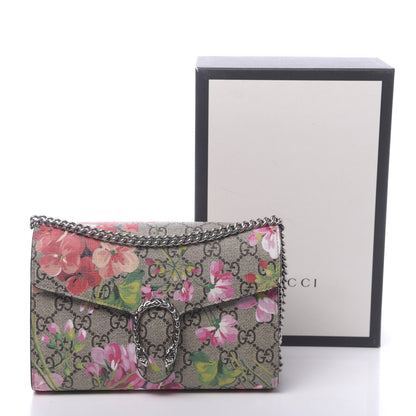Gucci GG Supreme Monogram Blooms Mini Dionysus Chain Wallet Beige Multicolor Dry Rose 11 of 11