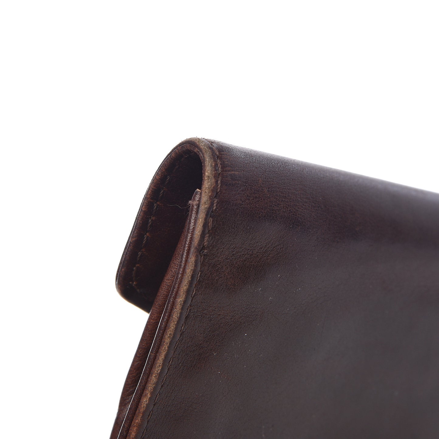 Calfskin Envelope Wallet Brown