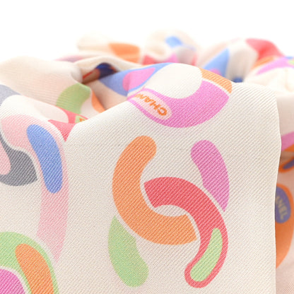 Chanel Silk CC Twilly Hair Tie White Multicolor 6 of 7
