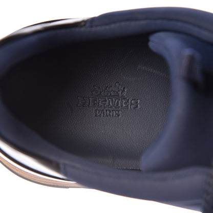 Hermes Technical Canvas Mens Miles Sneakers 40 Marine Black 6 of 10