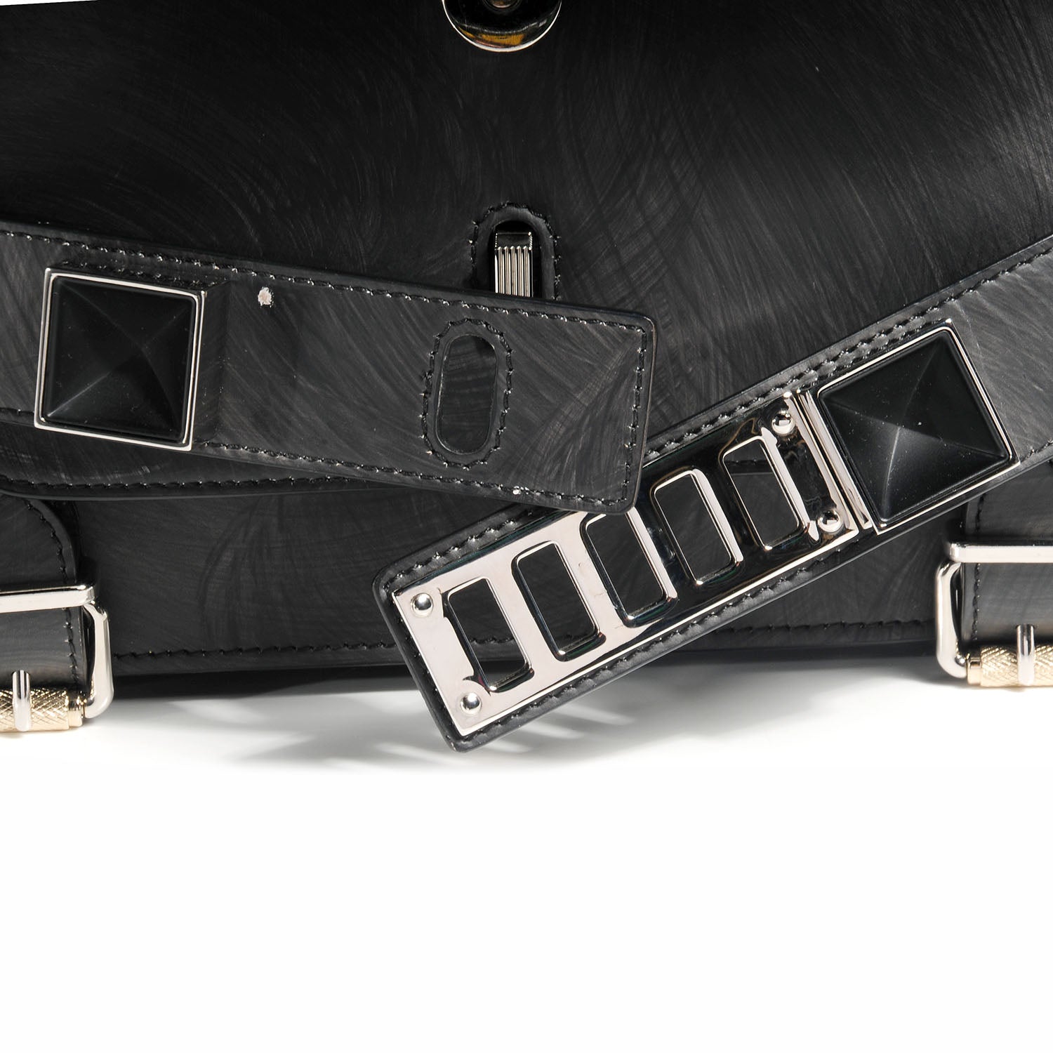Proenza Schouler Leather PS11 Classic Shoulder Bag Chalkboard Black 9 of 15