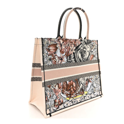 Christian Dior Canvas Embroidered La Force Book Tote Multicolor 3 of 10