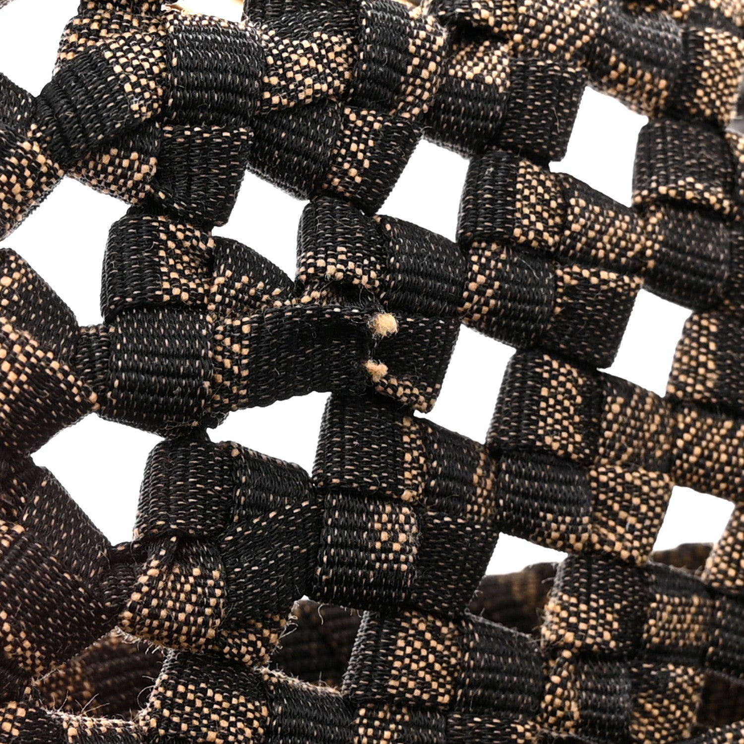 Fendi Fabric Jacquard FF 1974 Woven Knotted Mini Baguette Tobacco Moro 11 of 11