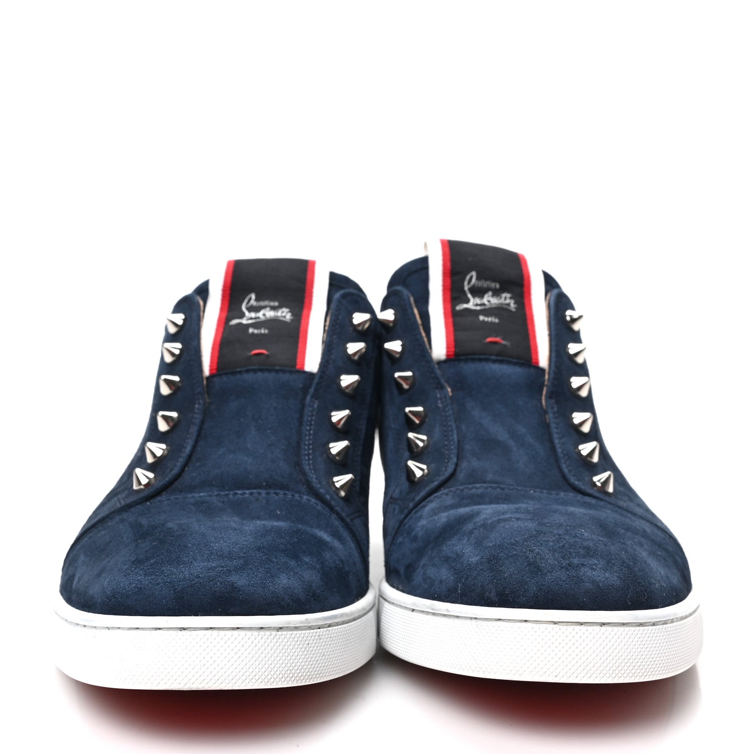 Christian Louboutin Denim Mens Fique A Vontade Sneakers 44.5 Blue 2 of 8