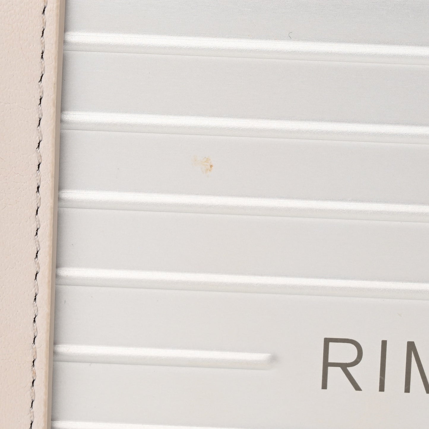 X RIMOWA Aluminum Personal Clutch On Strap Silver