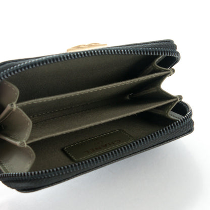 Chanel Caviar Quilted Boy Zip Around Coin Purse Wallet Black 5 of 7