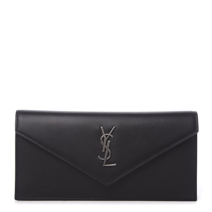 Saint Laurent Calfskin Monogram Clutch Black 1 of 9