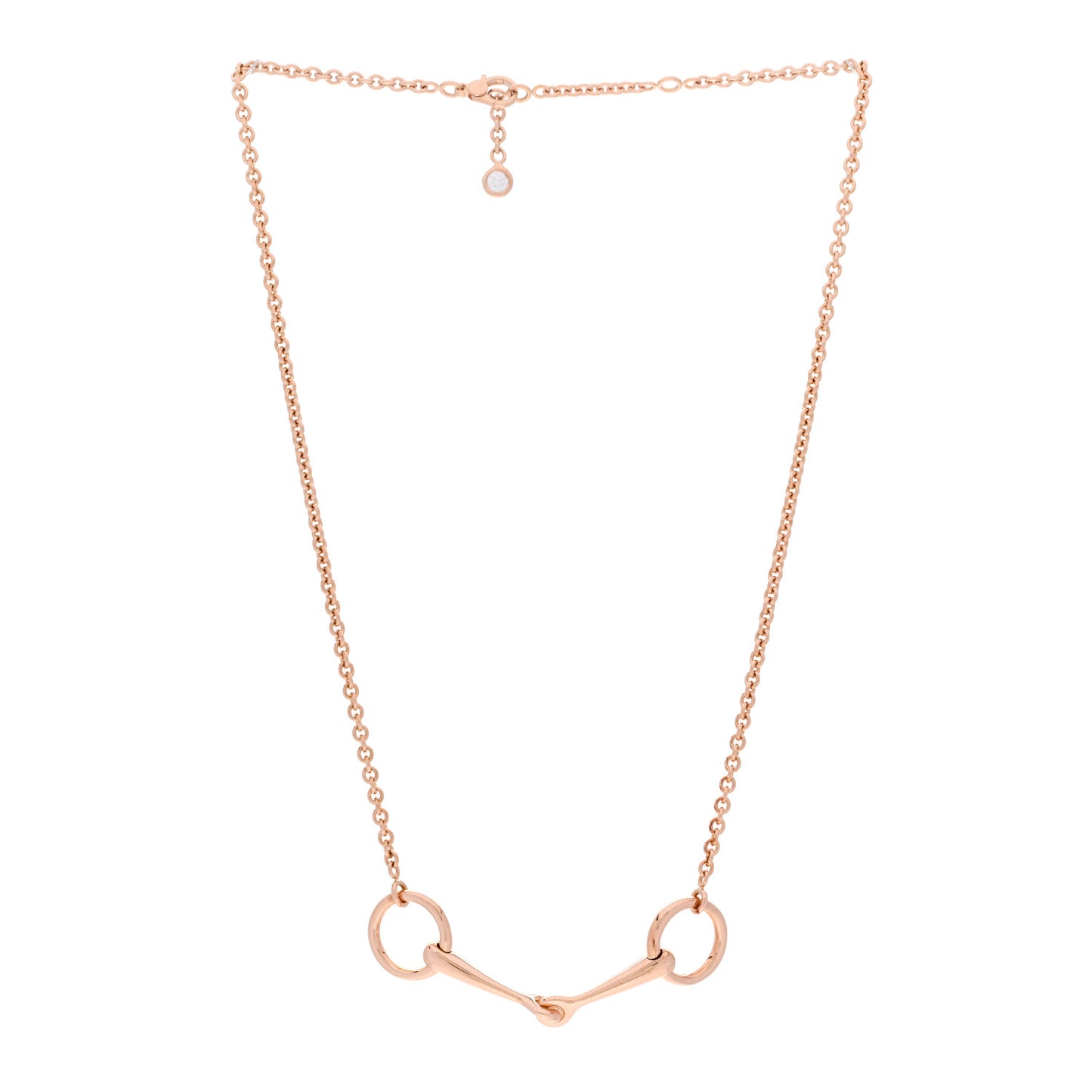 18K Rose Gold Diamond TPM Filet d'Or Necklace SH