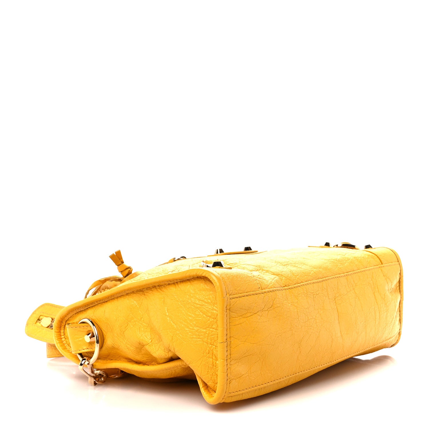 Balenciaga Agneau Classic Silver Hardware City S Jaune Epi 5 of 13