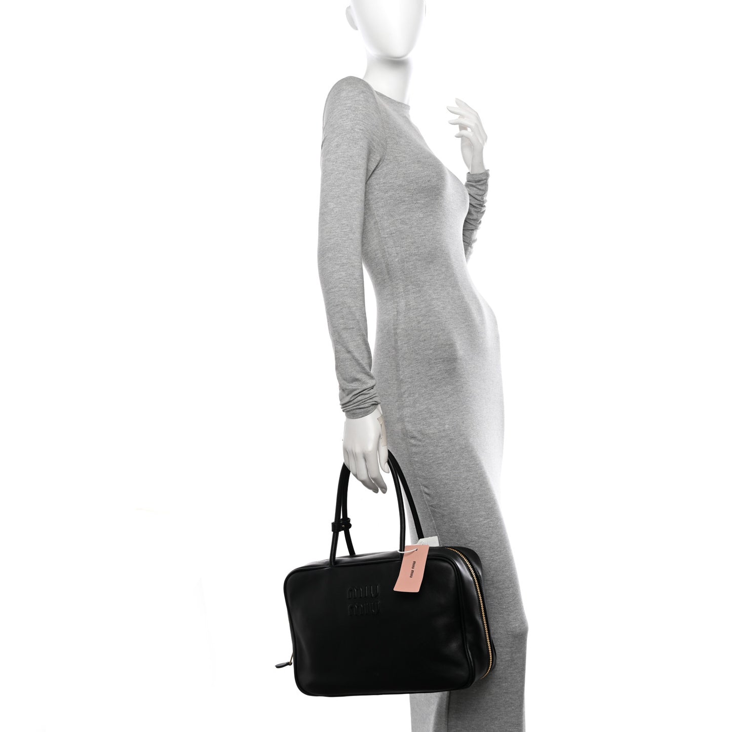 Soft Calf Softy Beau Top Handle Bag Black