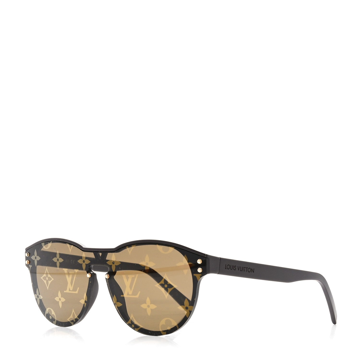 Louis Vuitton Acetate LV Waimea Round Sunglasses Z1487W Brown 1 of 8