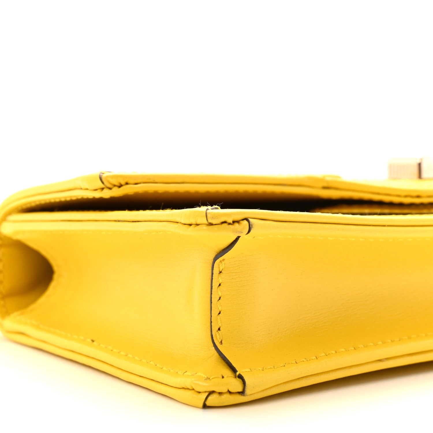 Gucci GG Monogram Scratch Lux Calfskin Mini Luce Shoulder Bag Yellow 8 of 9
