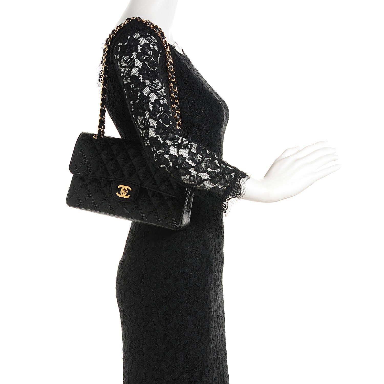 Chanel Caviar Quilted Small Double Flap Black 2 of 9