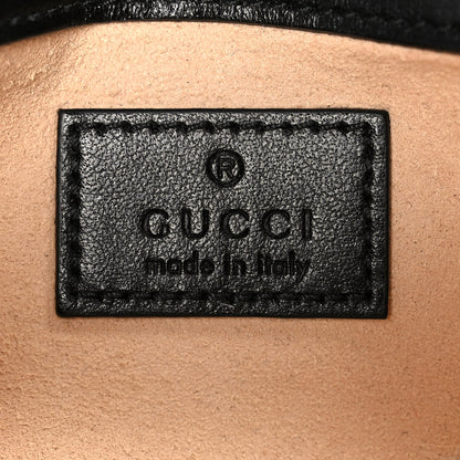 Gucci Calfskin Matelasse Super Mini GG Marmont Shoulder Bag Black 5 of 10