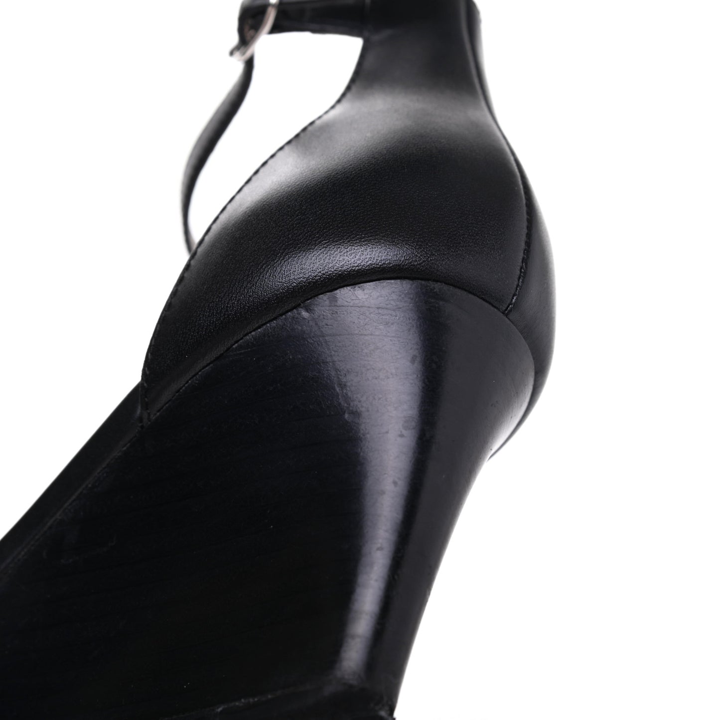 Calfskin Legend Wedge Sandals 38 Black