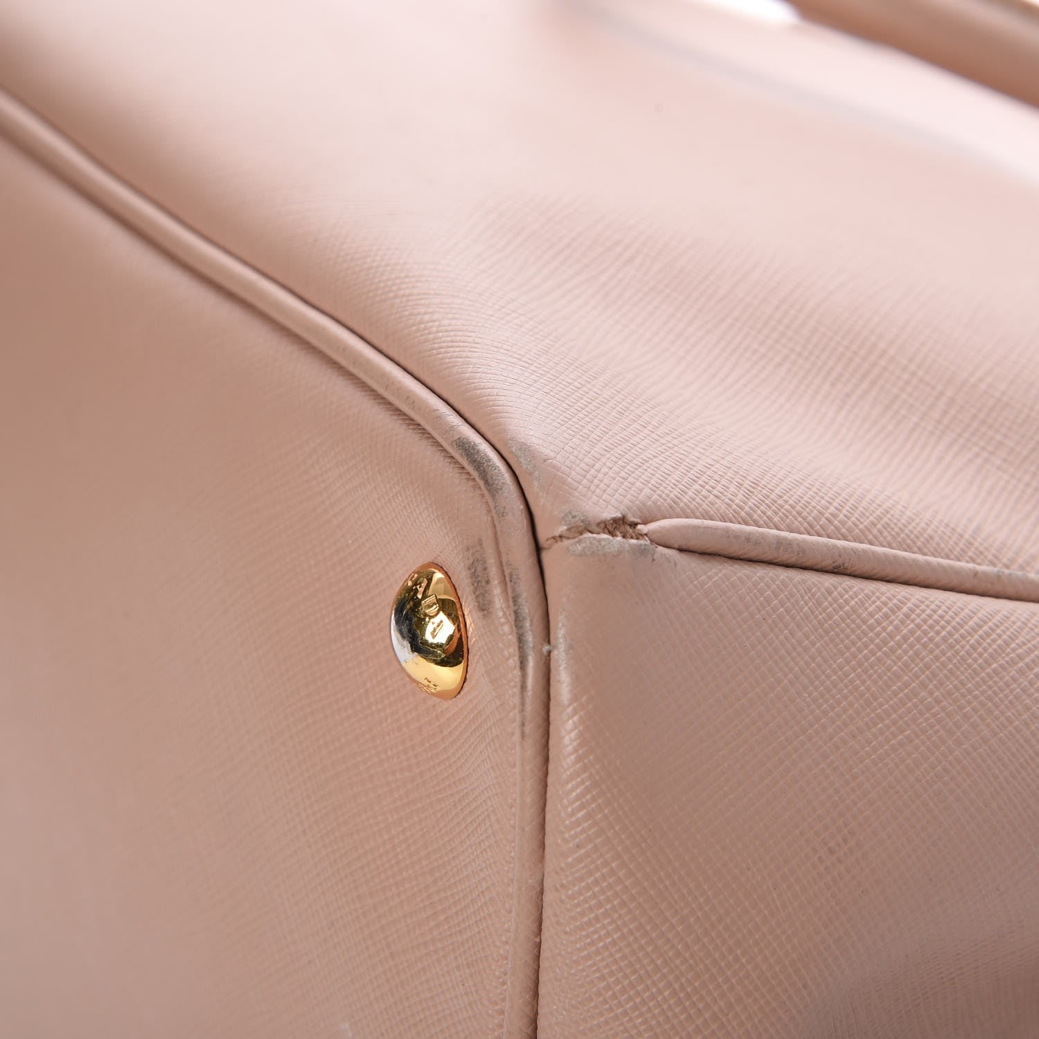 Prada Saffiano Medium Double Zip Tote Cammeo 18 of 18