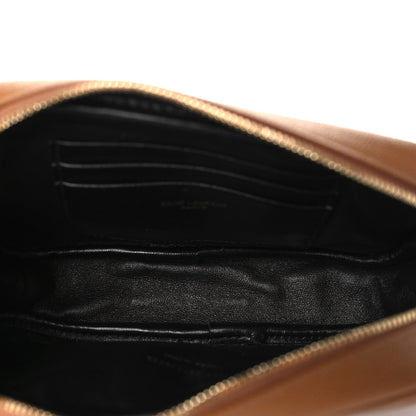 Saint Laurent Grain De Poudre Matelasse Monogram Mini Lou Camera Bag Dark Natural 5 of 10