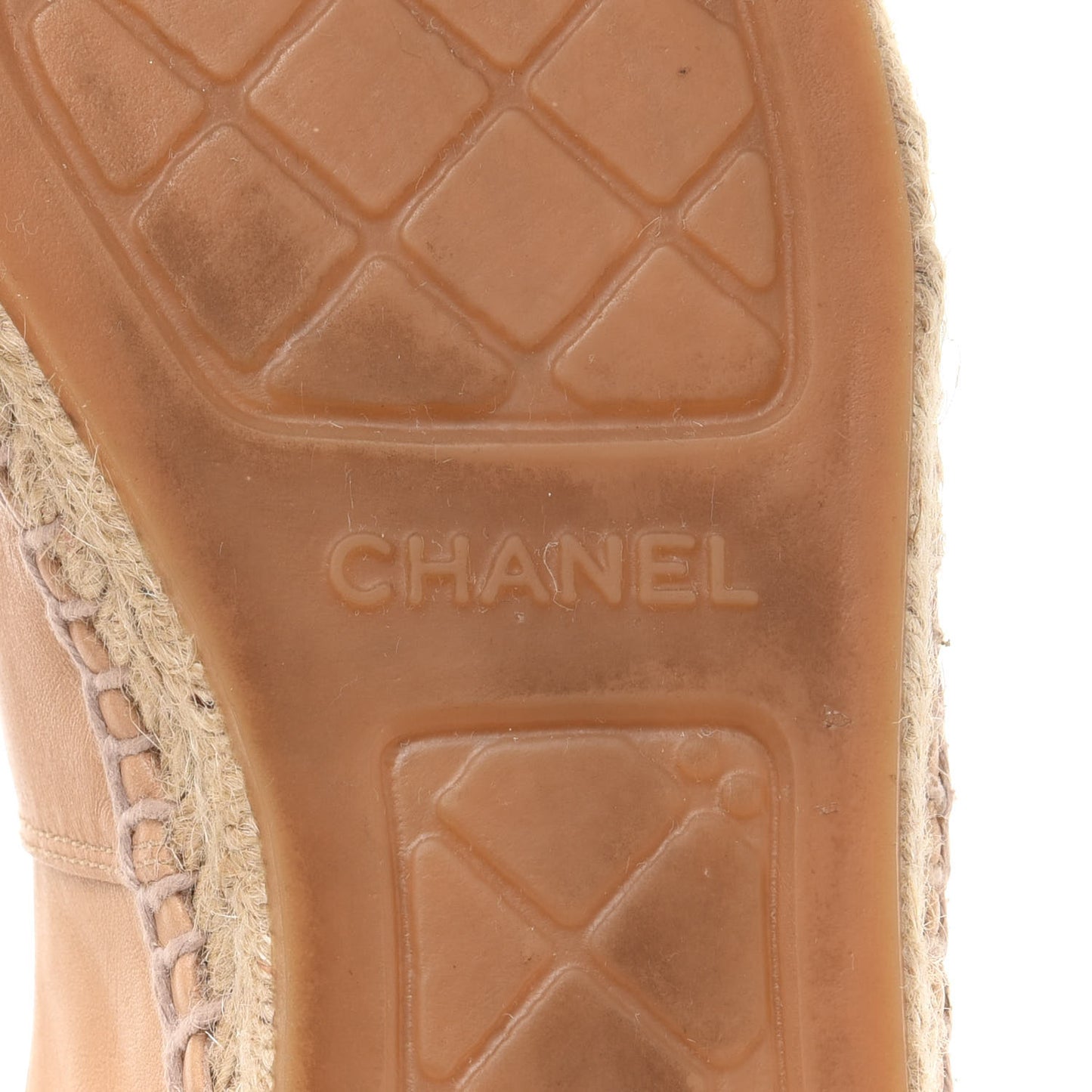 Lambskin CC Espadrilles 38 Beige Black