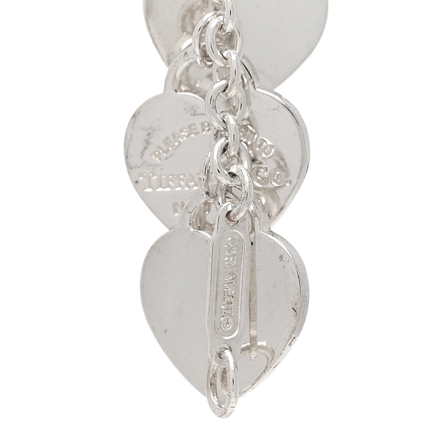 Sterling Silver Mini Return to Tiffany Multi Heart Charm Bracelet