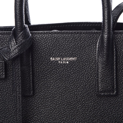Saint Laurent Grained Calfskin Nano Sac De Jour Black 7 of 15