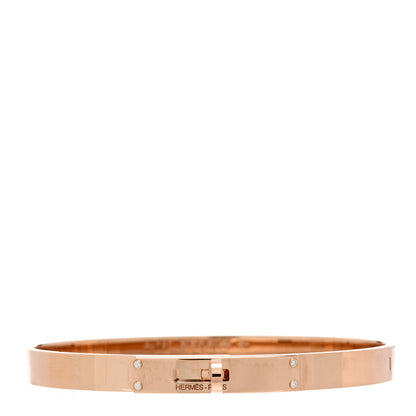 Hermes 18K Rose Gold Diamond PM Kelly Bracelet SH 1 of 4