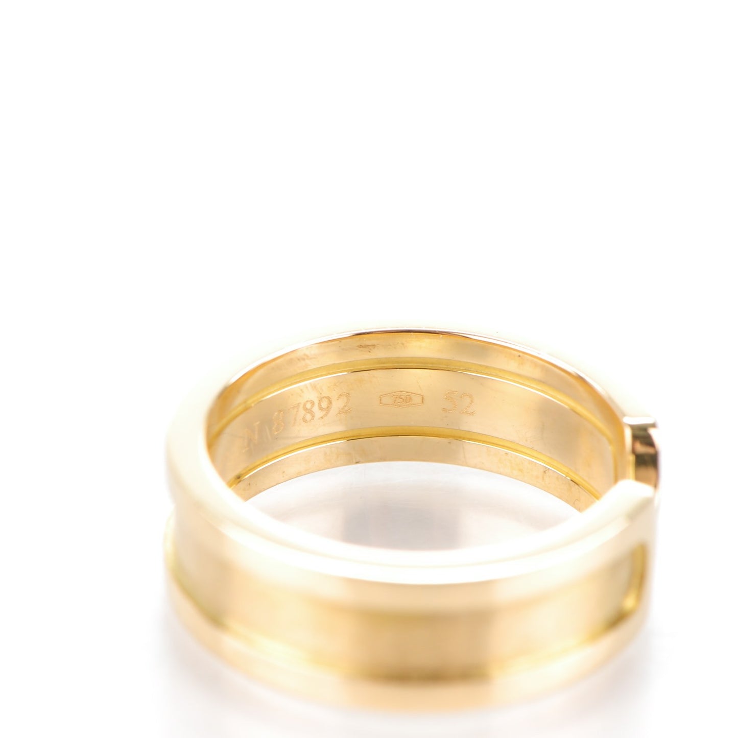 18K Yellow Gold 7mm C De Ring 52 6.25