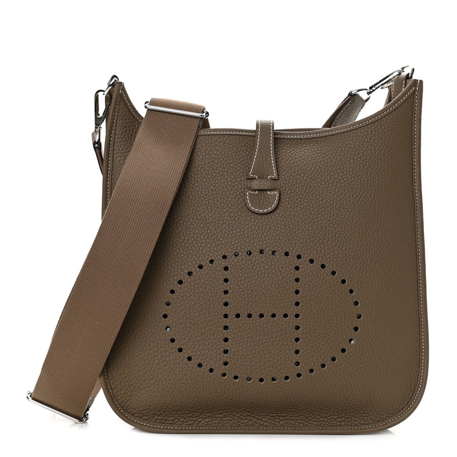 Hermes Taurillon Clemence Evelyne III PM Etoupe 1 of 10