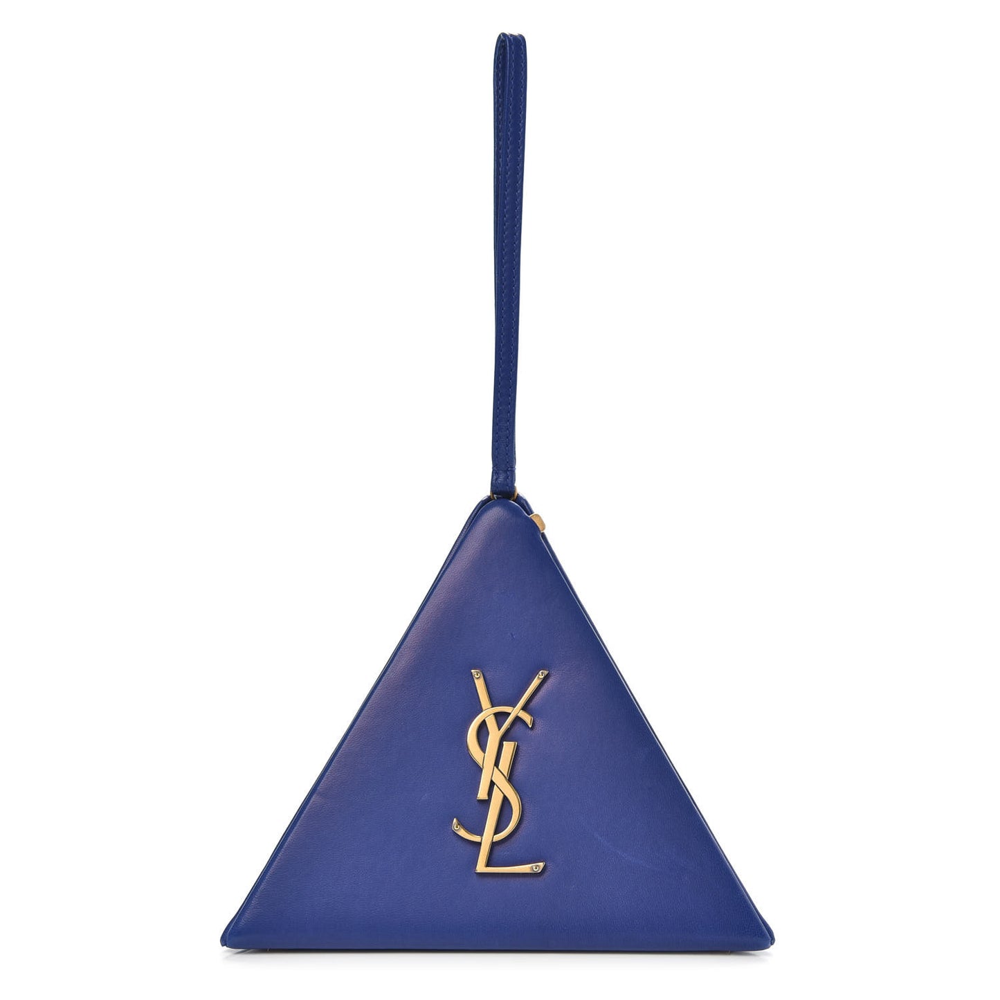 Lambskin Pyramid Clutch Blue
