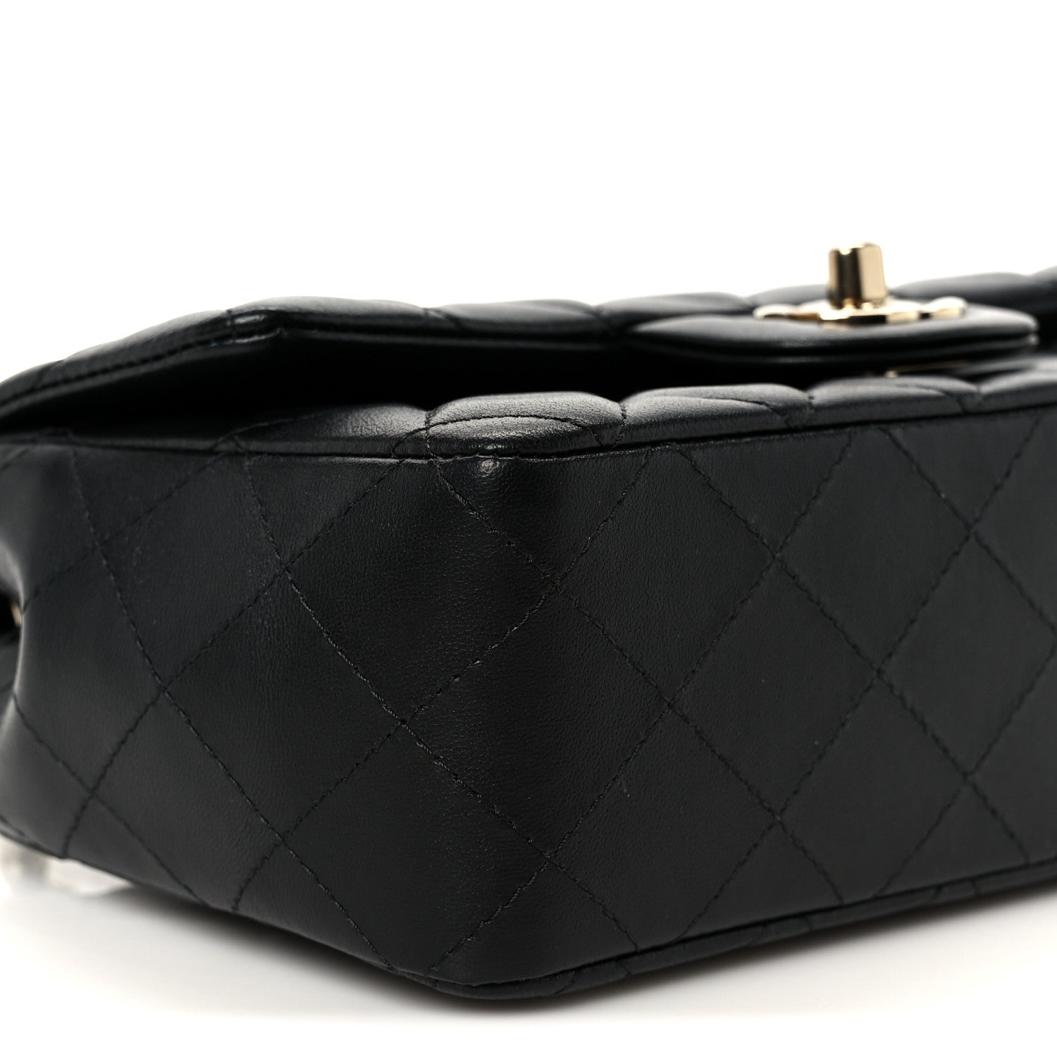 Chanel Lambskin Quilted Mini Rectangular Flap Black 10 of 12