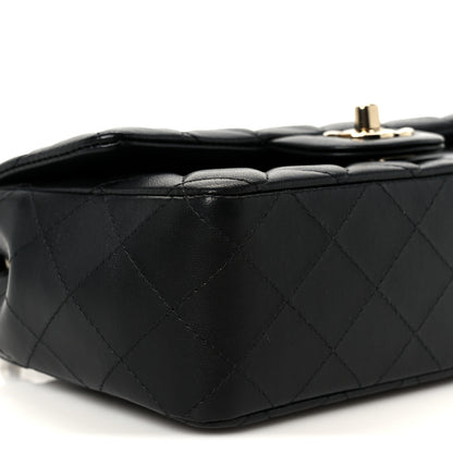 Chanel Lambskin Quilted Mini Rectangular Flap Black 10 of 12